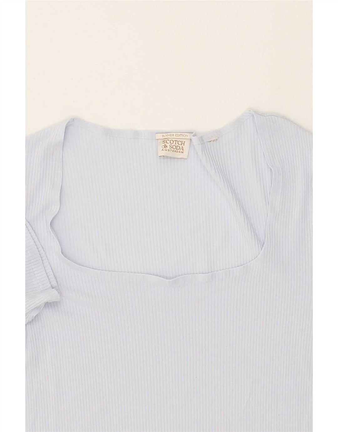 SCOTCH & SODA Womens T-Shirt Top UK 8 Small Blue Cotton | Vintage Scotch & Soda | Thrift | Second-Hand Scotch & Soda | Used Clothing | Messina Hembry 