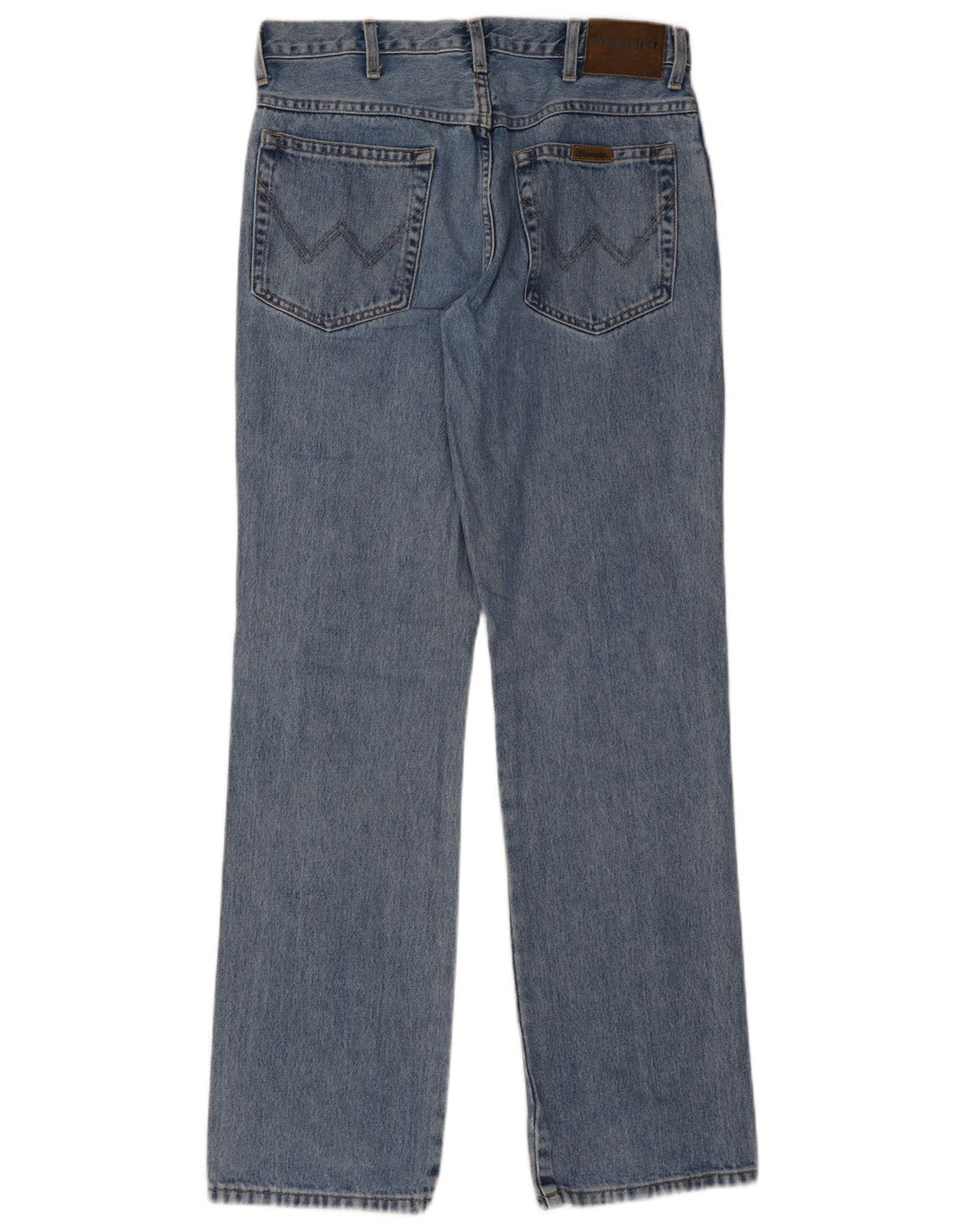 Wrangler Mens Regular Fit Straight Jeans W32 L32 Blue Cotton