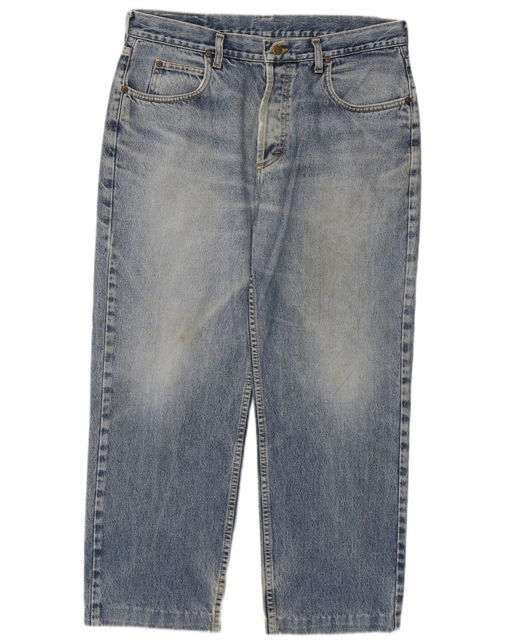 LEE Mens Chicago Cropped Jeans W36 L27 Blue Cotton