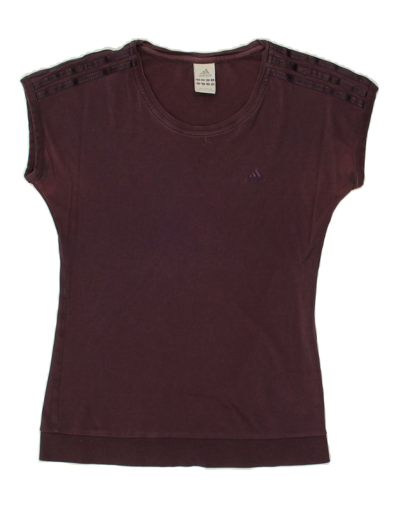 ADIDAS Womens T-Shirt Top UK 12 Medium  Purple Cotton | Vintage Adidas | Thrift | Second-Hand Adidas | Used Clothing | Messina Hembry 