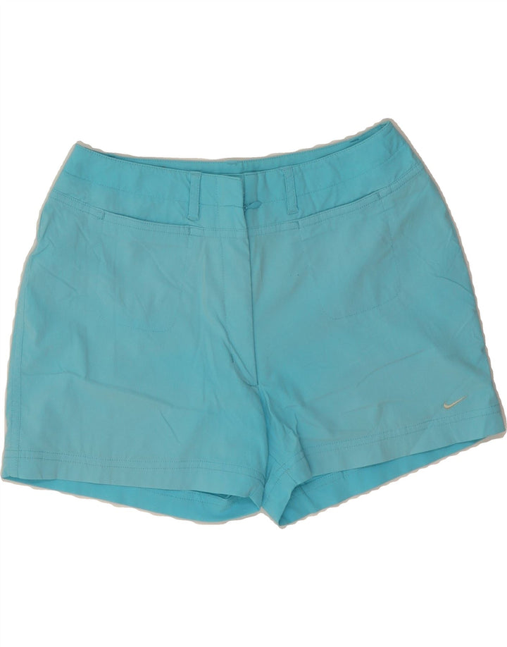 NIKE Womens Casual Shorts UK 8 Small W28  Blue Nylon Vintage Nike and Second-Hand Nike from Messina Hembry 