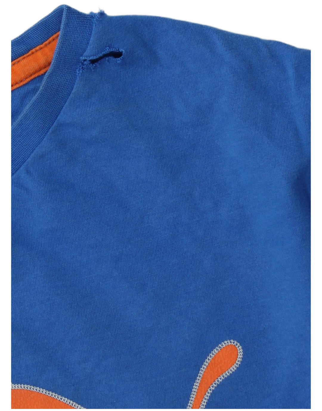 PUMA Mens Graphic T-Shirt Top Large Blue Cotton