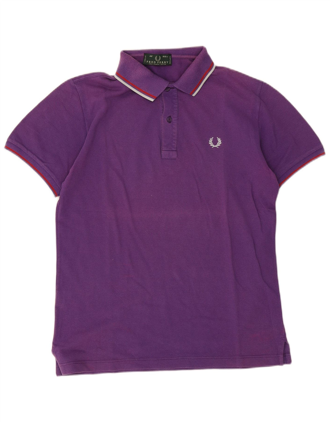 Fred Perry Mens Polo Shirt Medium Purple Cotton
