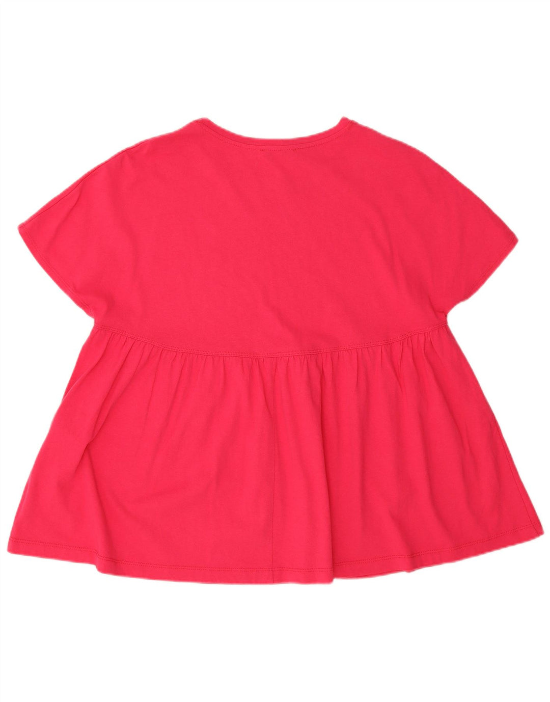 Zara Womens Oversized T-Shirt Top UK 14 Medium Pink Cotton