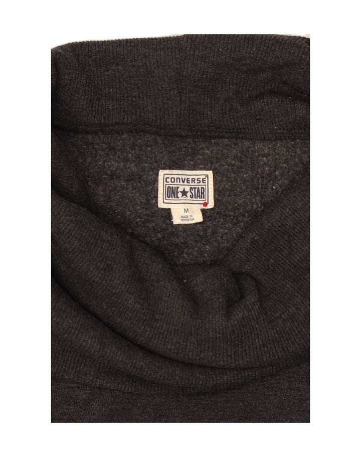 CONVERSE Womens Roll Neck Jumper Sweater UK 12 Medium Grey Cotton Vintage Converse and Second-Hand Converse from Messina Hembry 