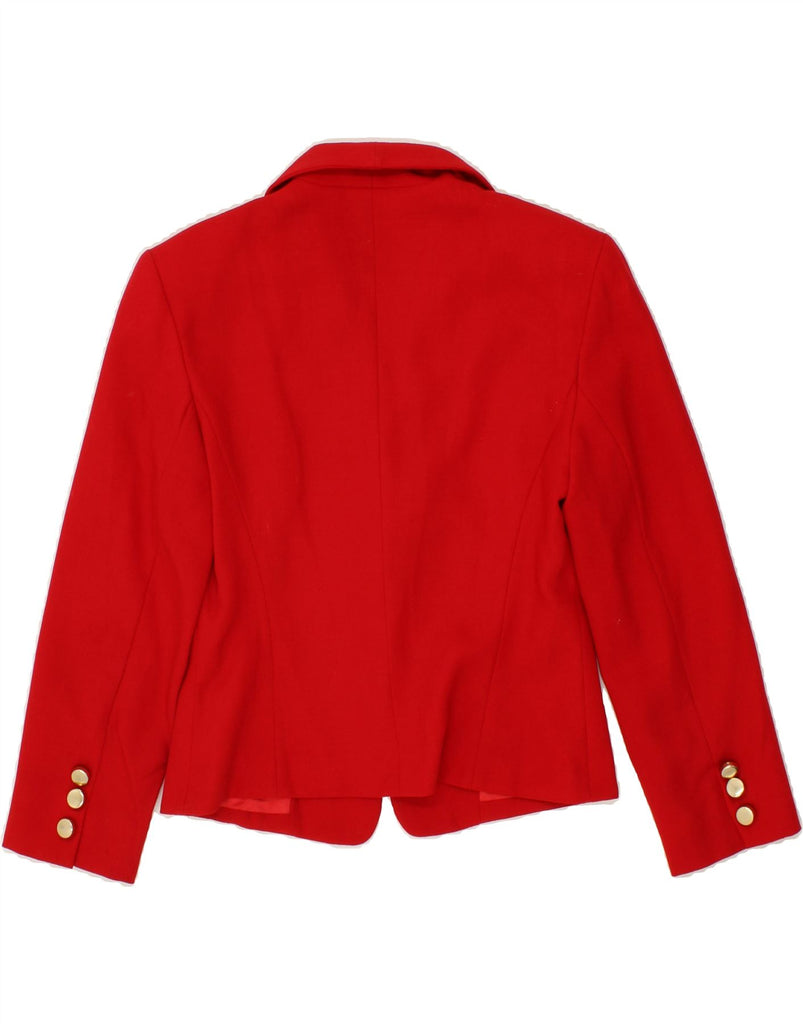 BYBLOS Womens 1 Button Blazer Jacket IT 44 Medium Red Wool Vintage Byblos and Second-Hand Byblos from Messina Hembry 