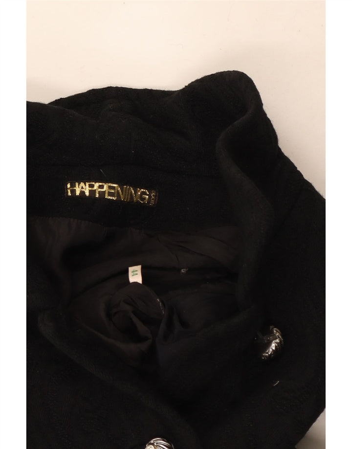 Happening Womens Overcoat IT 44 Medium Black Paisley
