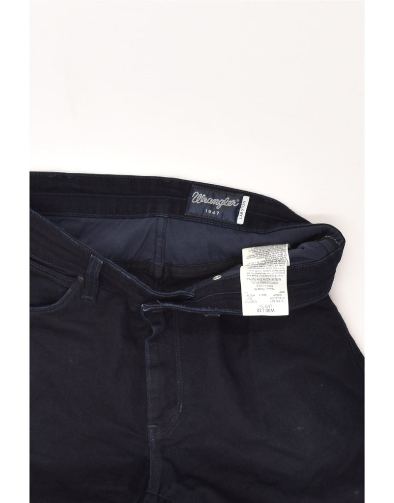 WRANGLER Mens Slim Jeans W30 L32 Navy Blue Cotton | Vintage Wrangler | Thrift | Second-Hand Wrangler | Used Clothing | Messina Hembry 