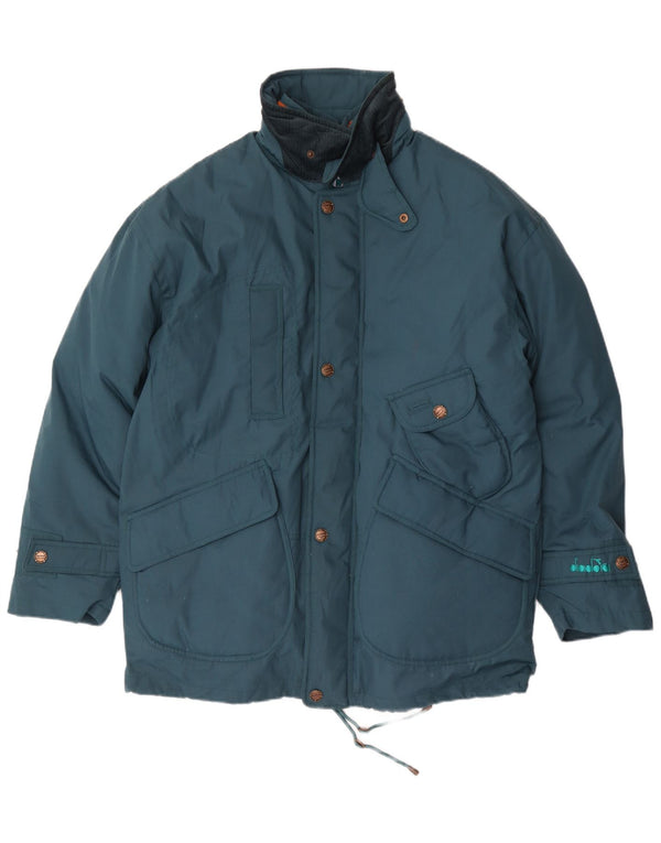 Diadora Mens Padded Jacket UK 38 Medium Green Polyester
