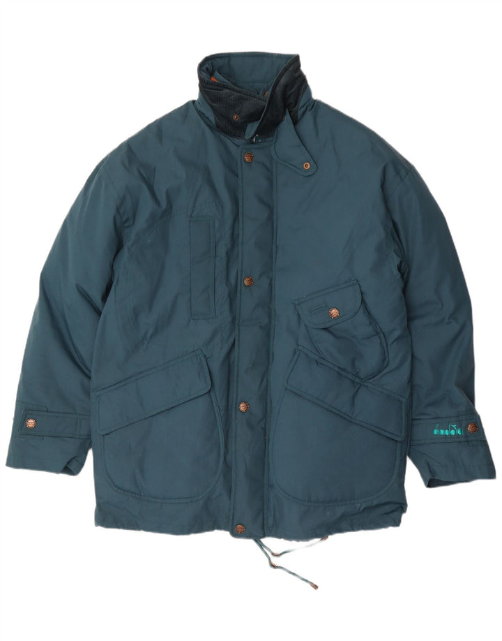 Diadora Mens Padded Jacket UK 38 Medium Green Polyester