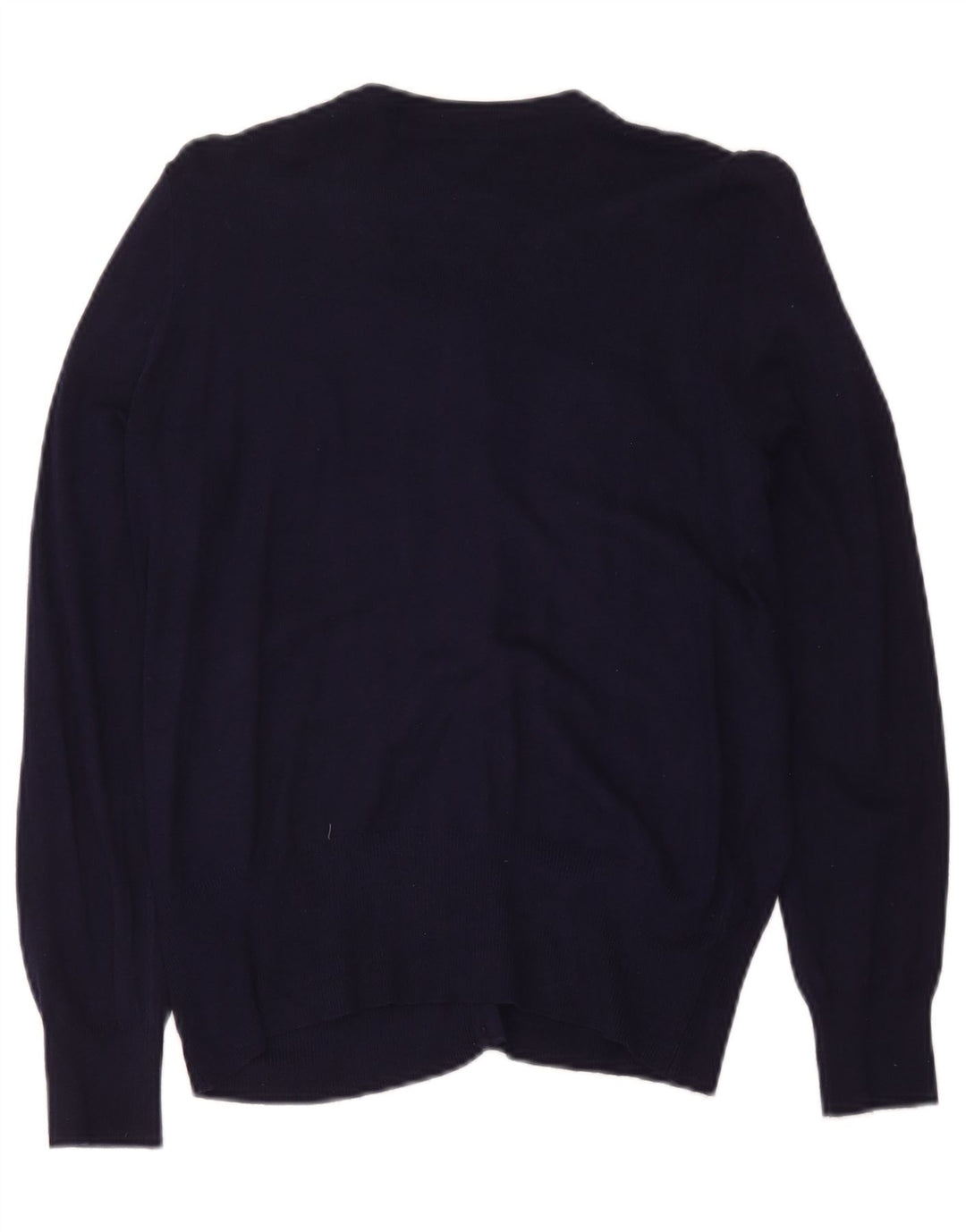 Marks & Spencer Womens Cardigan Sweater UK 14 Large Navy Blue Viscose