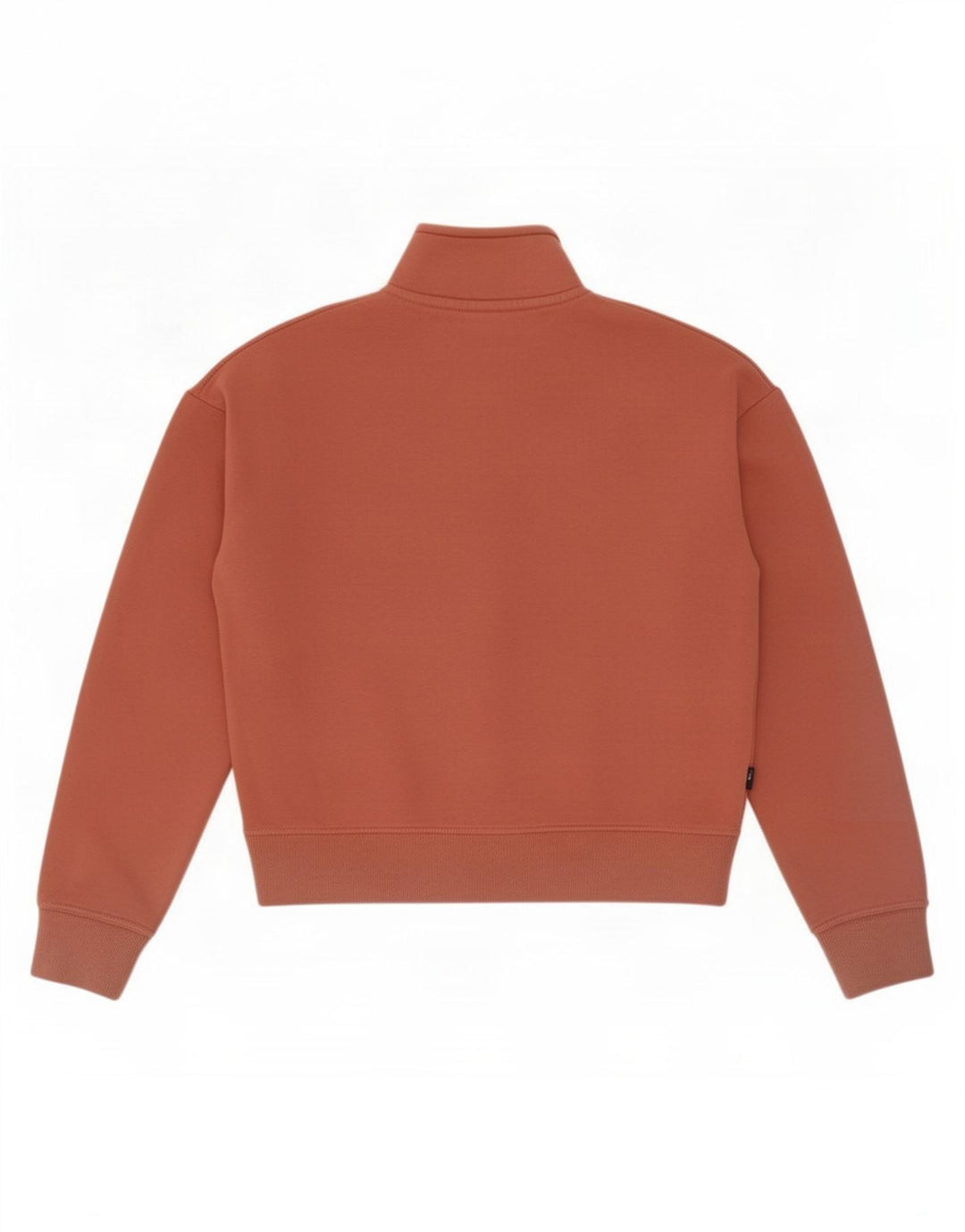 Superdry Womens Oversized Crop Zip Neck Sweatshirt Jumper UK 8 Small Brown