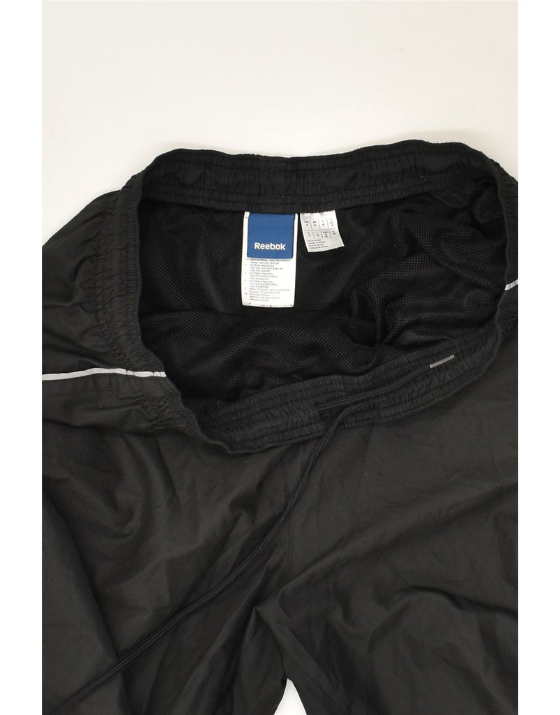 REEBOK Mens Sport Shorts Medium Black Polyester | Vintage Reebok | Thrift | Second-Hand Reebok | Used Clothing | Messina Hembry 