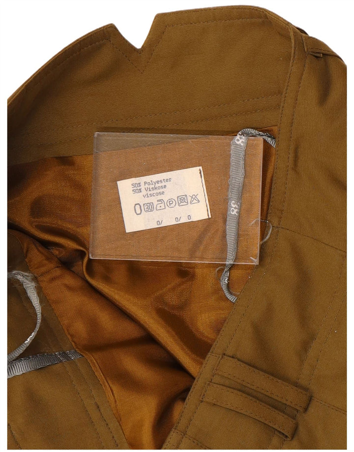 Vintage Womens Pencil Skirt EU 38 Medium W28 Khaki Polyester