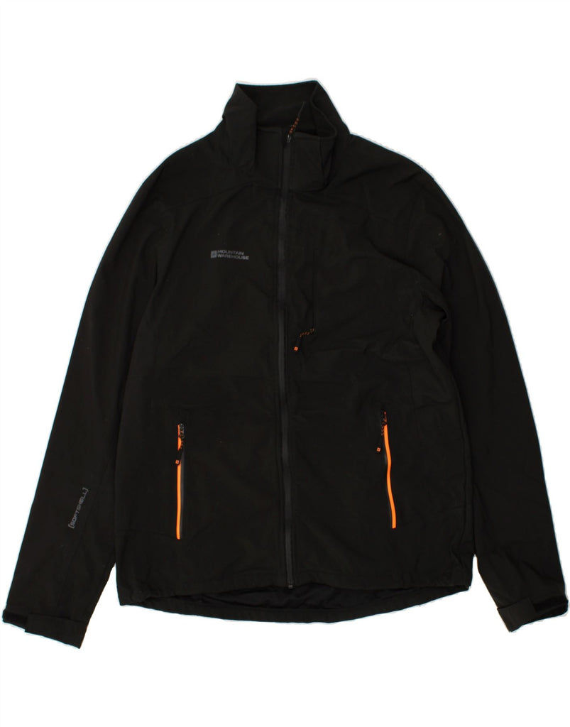 MOUNTAIN WAREHOUSE Mens Rain Jacket UK 40 Large Black Polyester | Vintage Mountain Warehouse | Thrift | Second-Hand Mountain Warehouse | Used Clothing | Messina Hembry 