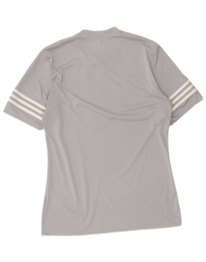 Adidas Mens Climalite T-Shirt Top Medium Grey Polyester