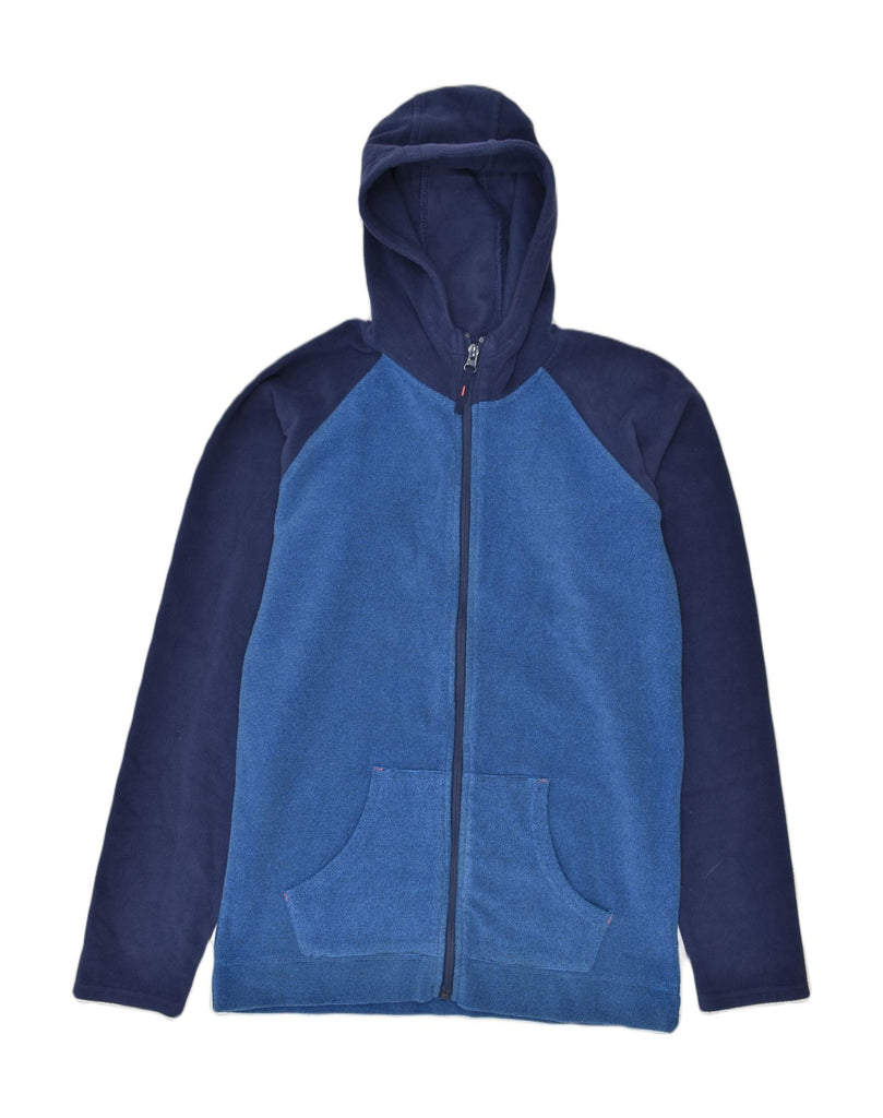 MOUNTAIN WAREHOUSE Boys Zip Hoodie Sweater 12-13 Years Blue Colourblock | Vintage | Thrift | Second-Hand | Used Clothing | Messina Hembry 