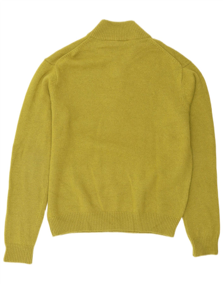 Fila Mens Zip Neck Jumper Sweater XL Khaki Wool
