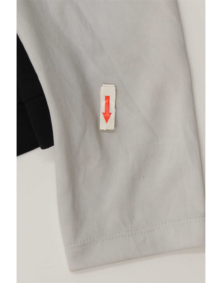 Nike Womens Zip Neck Pullover Tracksuit Top UK 14 Medium Black Colourblock