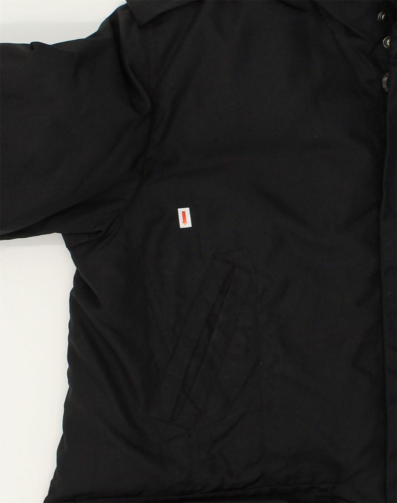 DEKKER Mens Hooded Windbreaker Jacket UK 44 2XL Black Polyamide | Vintage Dekker | Thrift | Second-Hand Dekker | Used Clothing | Messina Hembry 