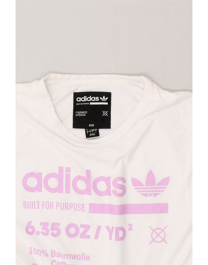 ADIDAS Mens Graphic T-Shirt Top Large White | Vintage Adidas | Thrift | Second-Hand Adidas | Used Clothing | Messina Hembry 