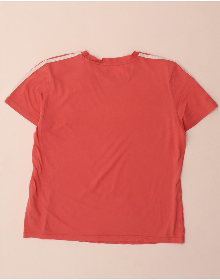 ADIDAS Womens T-Shirt Top UK 16/18 Large Pink Cotton