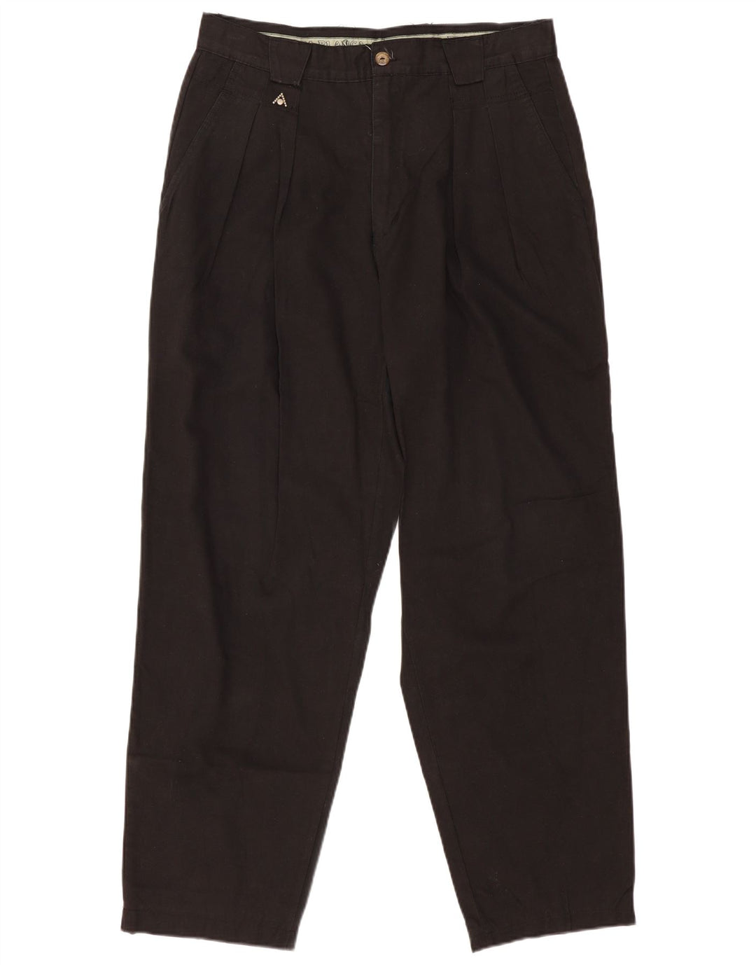 CASA BLANCA Mens Pegged Chino Trousers W34 L31 Black Cotton
