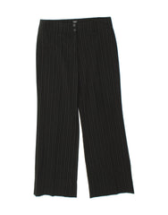 ESPRIT Womens Bootcut Casual Trousers UK 14 Medium W32 L30 Black Pinstripe