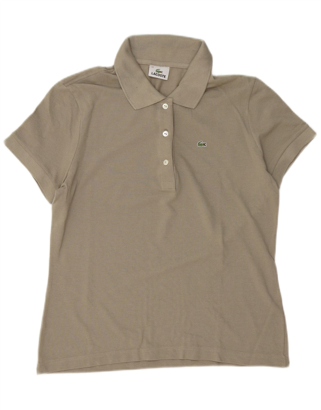 LACOSTE Womens Polo Shirt Size 44 Large Grey Cotton