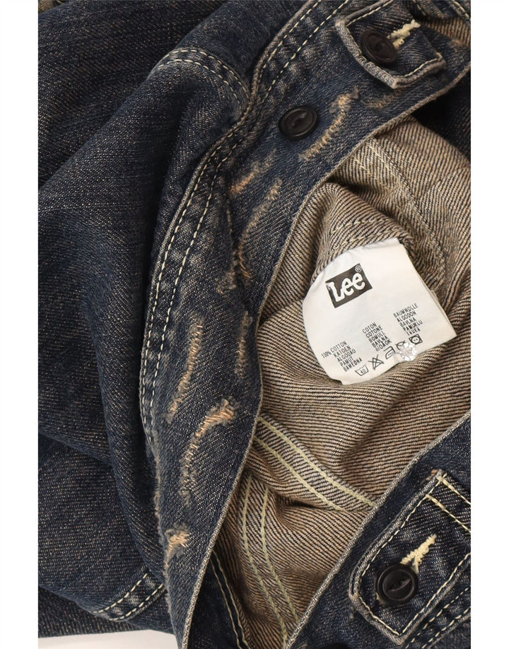 Lee Womens Denim Jacket UK 14 Medium Blue Cotton