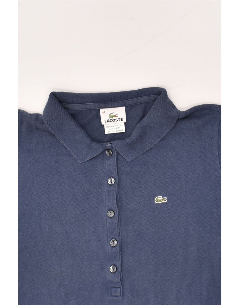 LACOSTE Womens Polo Shirt Size 44 Large Navy Blue Cotton | Vintage Lacoste | Thrift | Second-Hand Lacoste | Used Clothing | Messina Hembry 