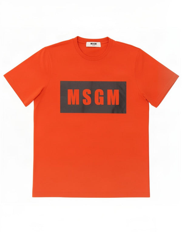 MSGM Mens Graphic T-Shirt Top Small Red Cotton