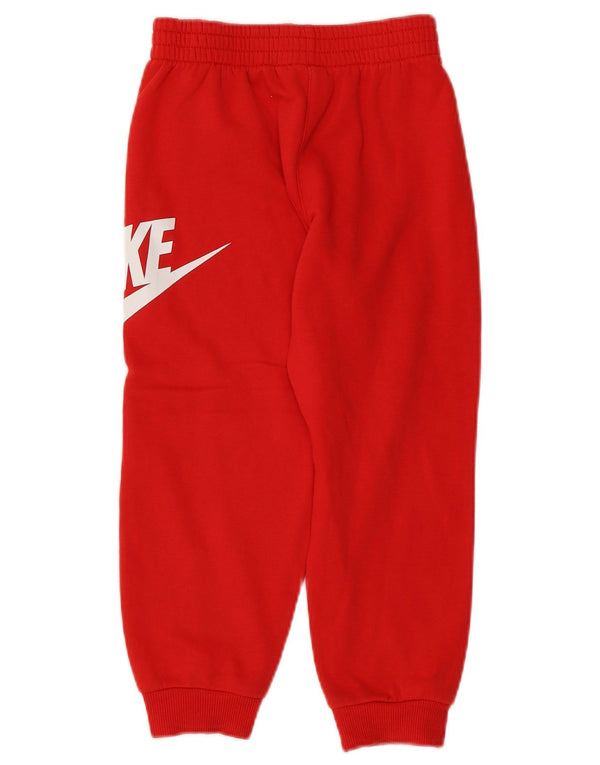 Nike Boys Graphic Tracksuit Trousers Joggers 6-7 Years Large Red Cotton