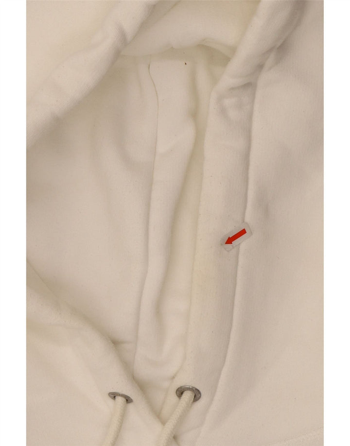 JACK WILLS Womens Oversized Graphic Hoodie Jumper UK 16 Large White Cotton