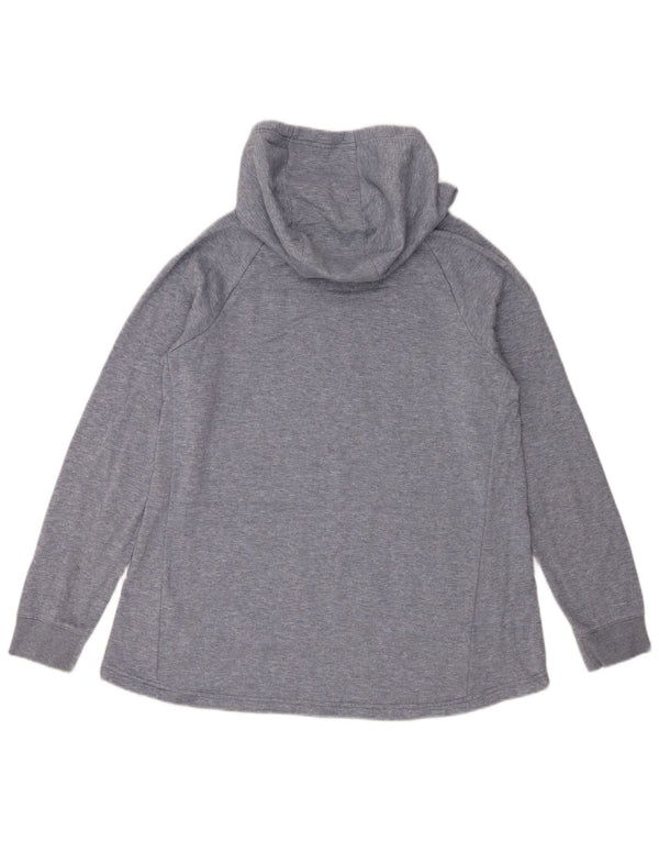 Nike Girls Graphic Hoodie Jumper 13-14 Years XL Grey Cotton