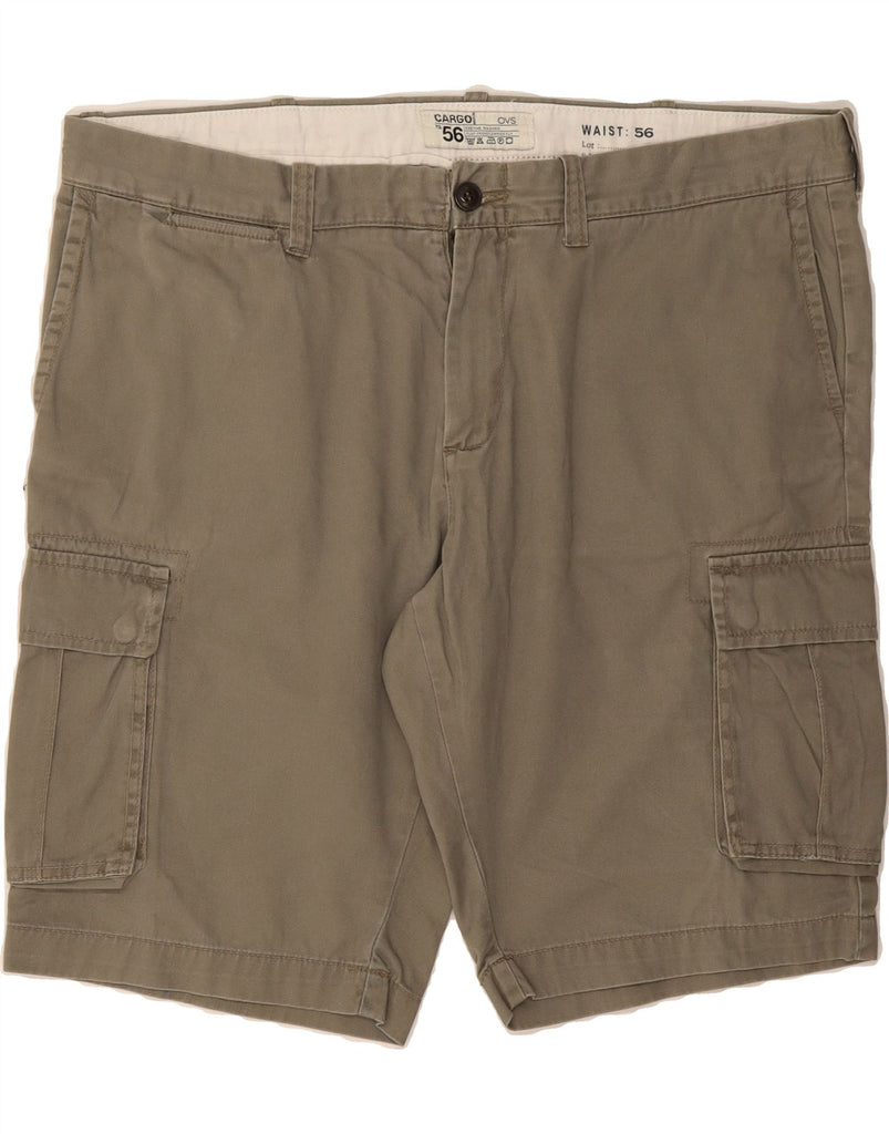 OVS Mens Cargo Shorts IT 56 3XL W40 Khaki Vintage OVS and Second-Hand OVS from Messina Hembry 