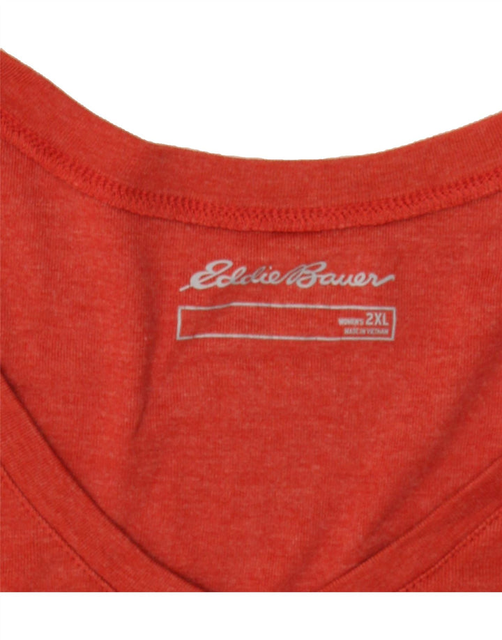 EDDIE BAUER Womens Top Long Sleeve UK 20 2XL Orange Cotton Vintage Eddie Bauer and Second-Hand Eddie Bauer from Messina Hembry 