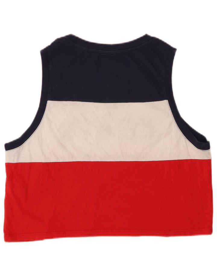 LEVI'S Womens Crop Graphic Vest Top UK 10 Small Multicoloured Striped