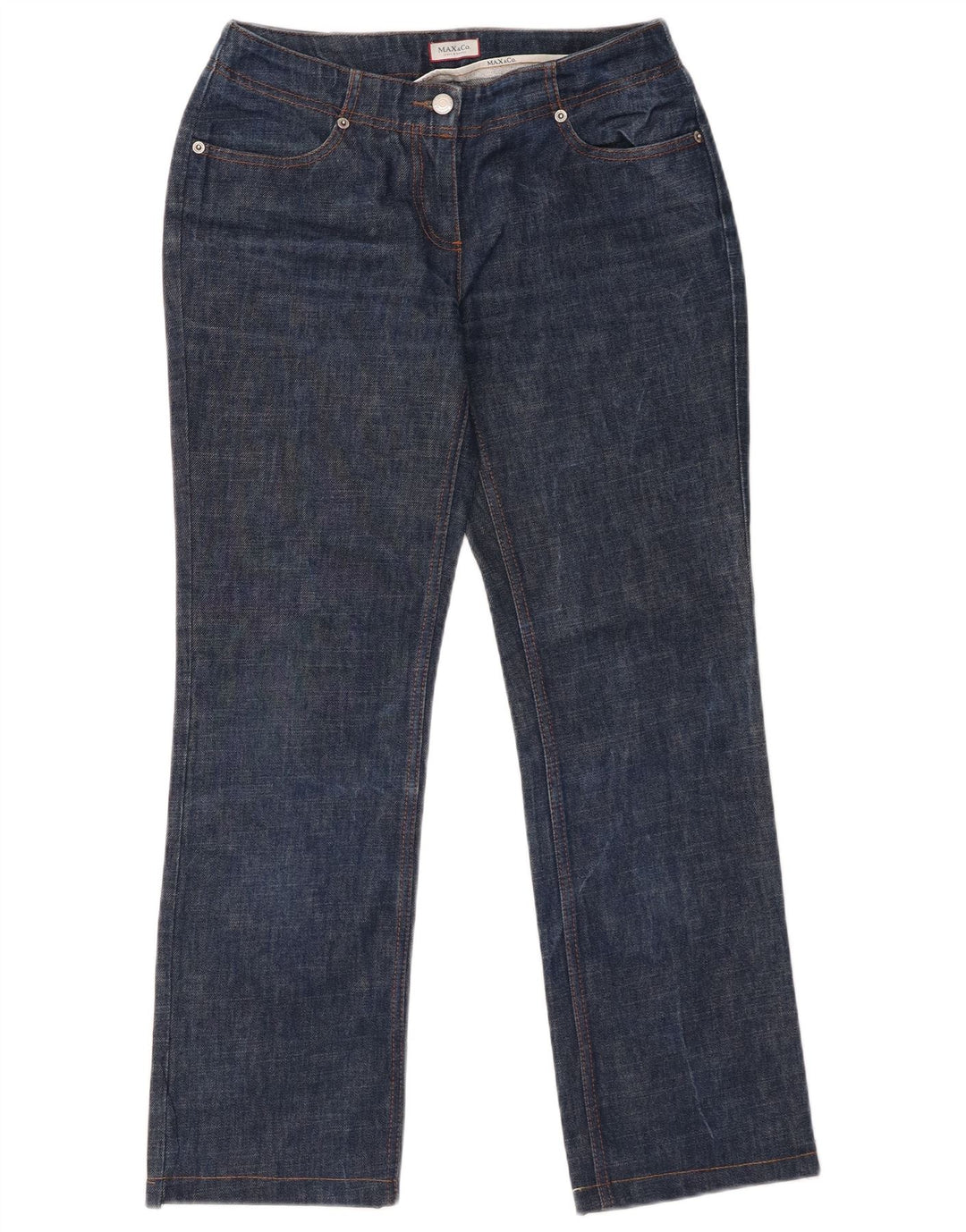 Max & Co. Womens Straight Jeans UK 12 Medium W30 L28 Blue Cotton