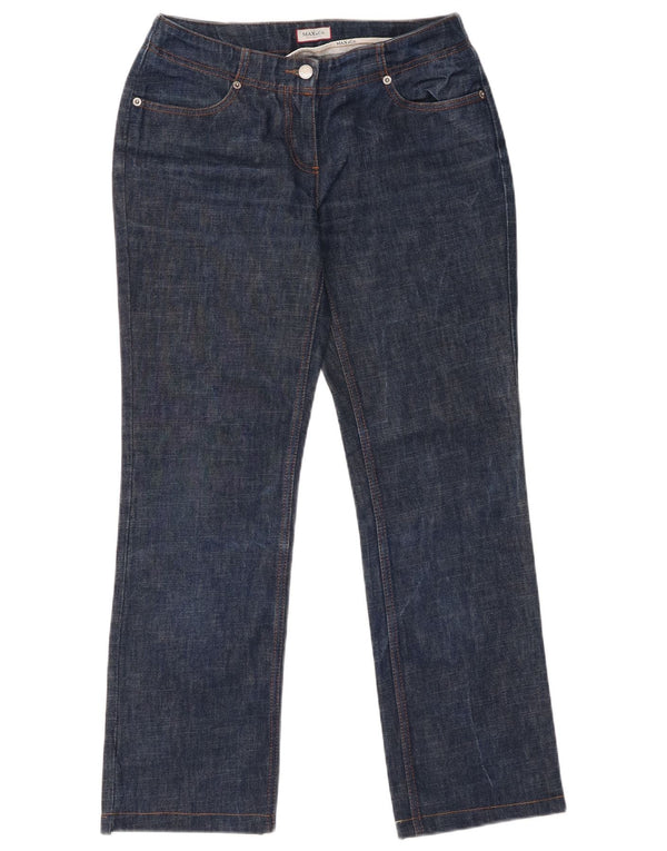 Max & Co. Womens Straight Jeans UK 12 Medium W30 L28 Blue Cotton