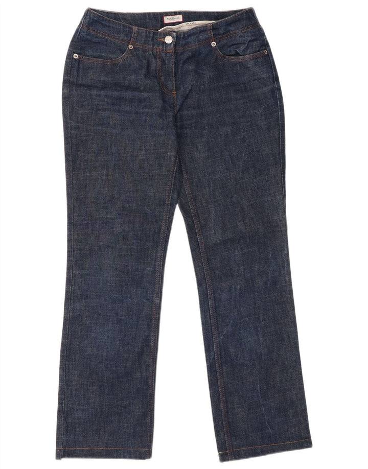 Max & Co. Womens Straight Jeans UK 12 Medium W30 L28 Blue Cotton
