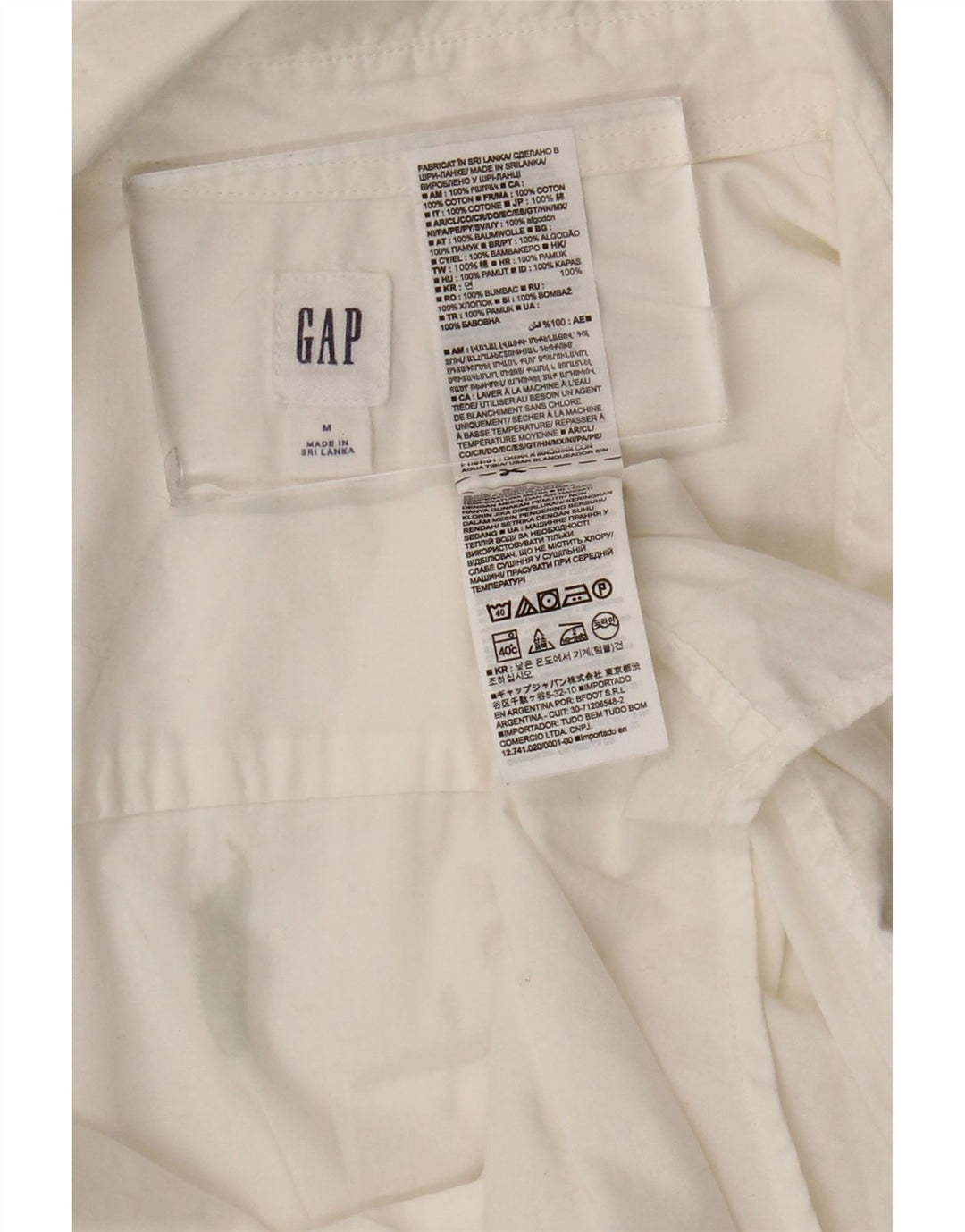 Gap Womens Shirt UK 14 Medium White