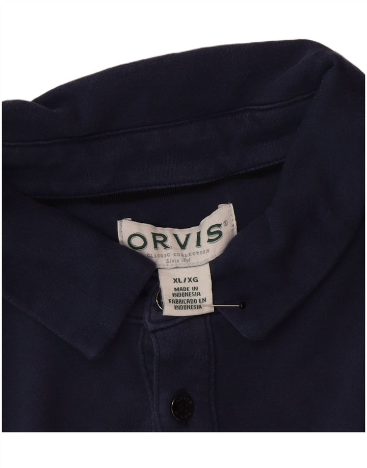 Orvis Mens Polo Shirt XL Navy Blue
