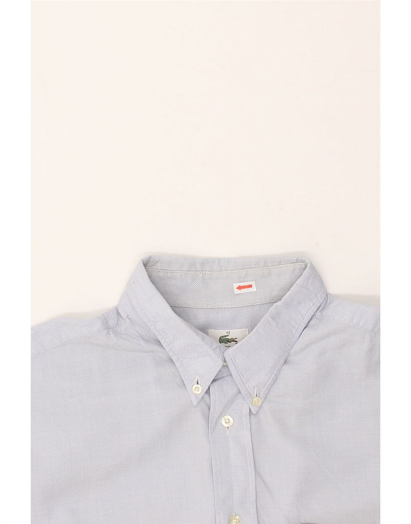 LACOSTE Mens Short Sleeve Shirt Size 42 Large Blue | Vintage Lacoste | Thrift | Second-Hand Lacoste | Used Clothing | Messina Hembry 