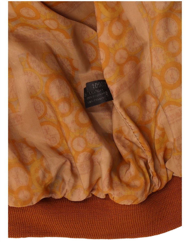 VINTAGE Mens Suede Bomber Jacket IT 50 Large Brown Leather