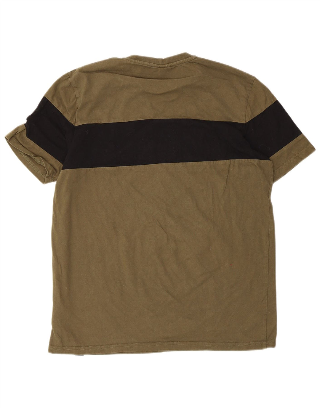 Ellesse Mens Graphic T-Shirt Top Medium Khaki Colourblock Cotton