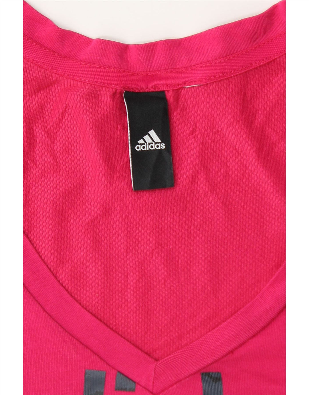 Adidas Womens Graphic T-Shirt Top UK 12 Medium Pink