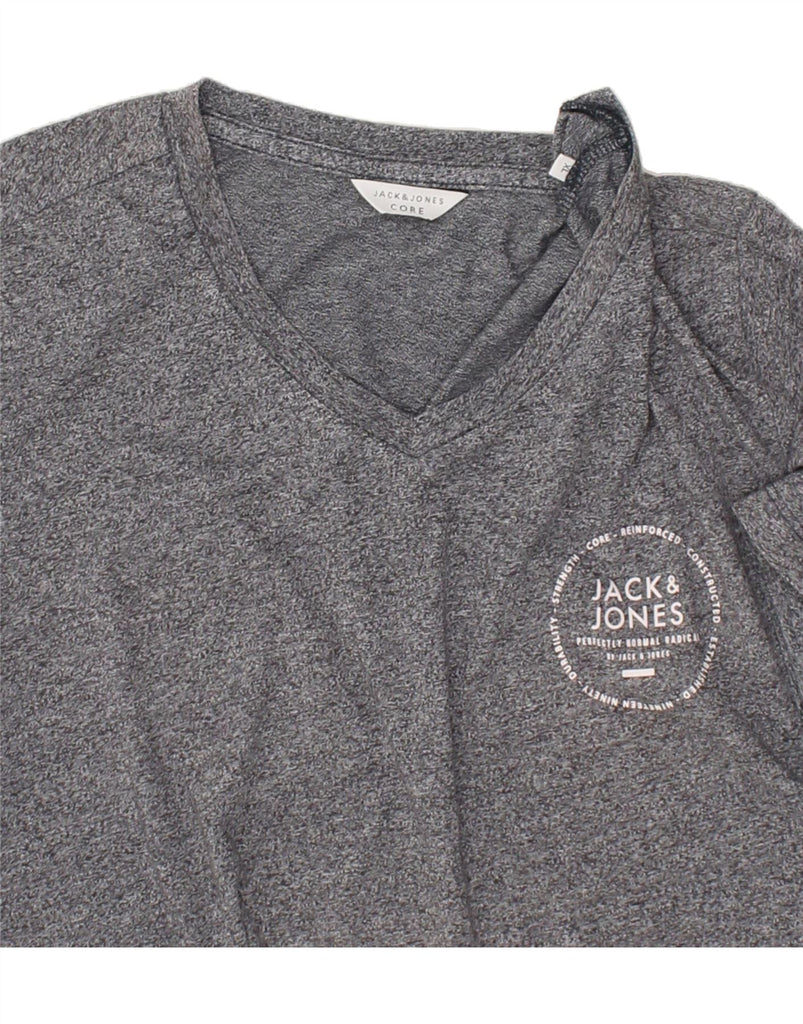 JACK & JONES Mens Graphic T-Shirt Top XL Grey Flecked | Vintage Jack & Jones | Thrift | Second-Hand Jack & Jones | Used Clothing | Messina Hembry 