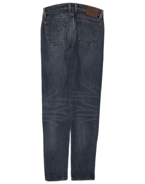 Jeckerson Womens Distressed Low Slim Jeans W29 L31 Blue Cotton