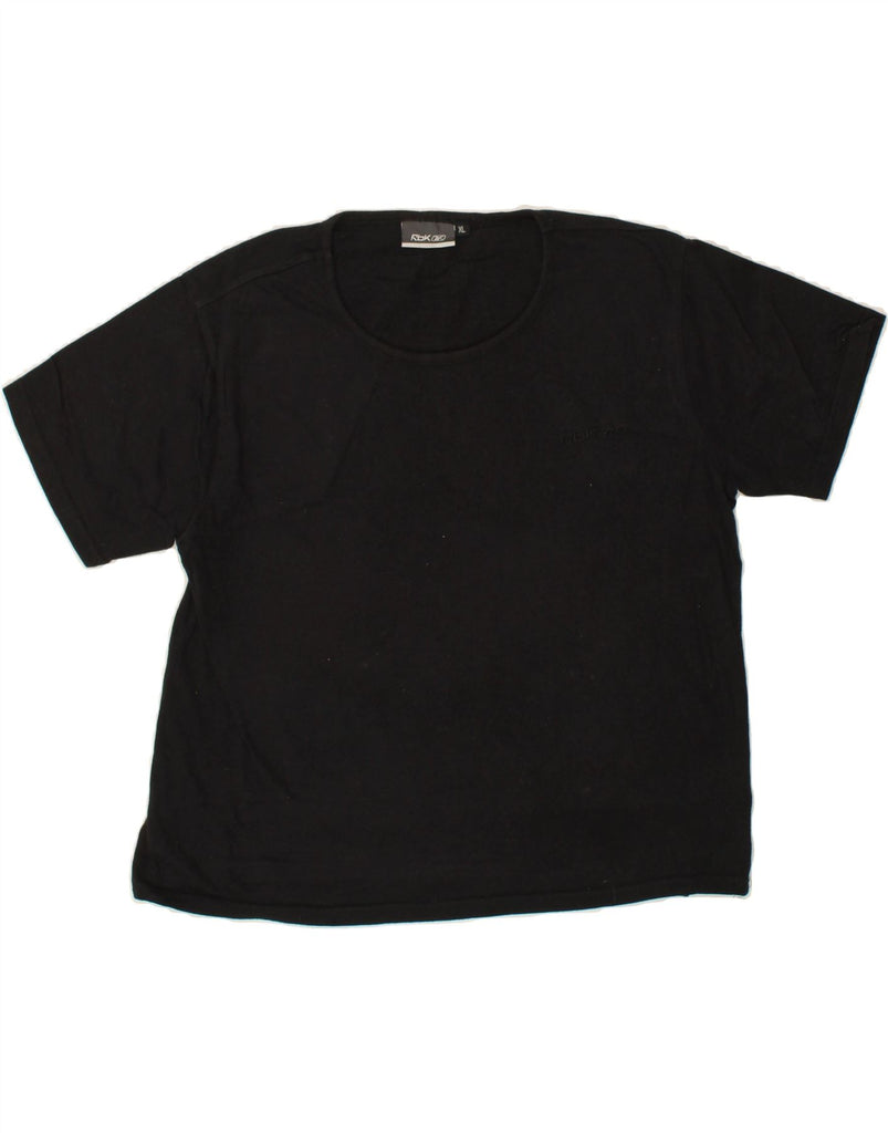REEBOK Womens Crop T-Shirt Top UK 18 XL Black Cotton Vintage Reebok and Second-Hand Reebok from Messina Hembry 